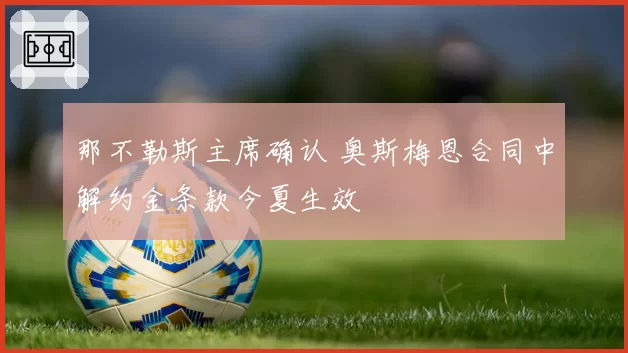 那不勒斯主席确认 奥斯梅恩合同中解约金条款今夏生效