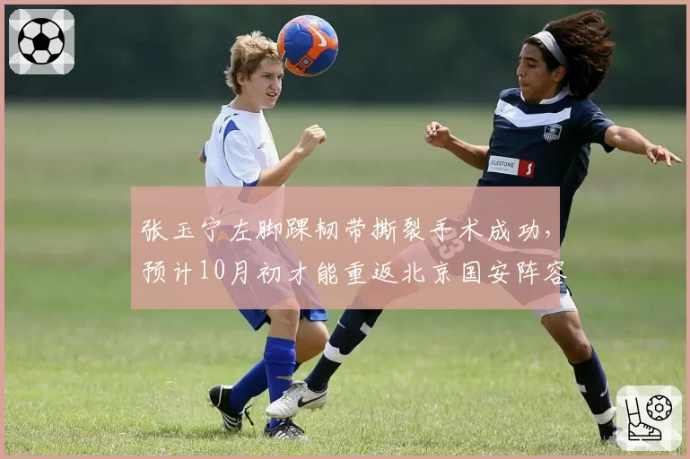 张玉宁左脚踝韧带撕裂手术成功，预计10月初才能重返北京国安阵容